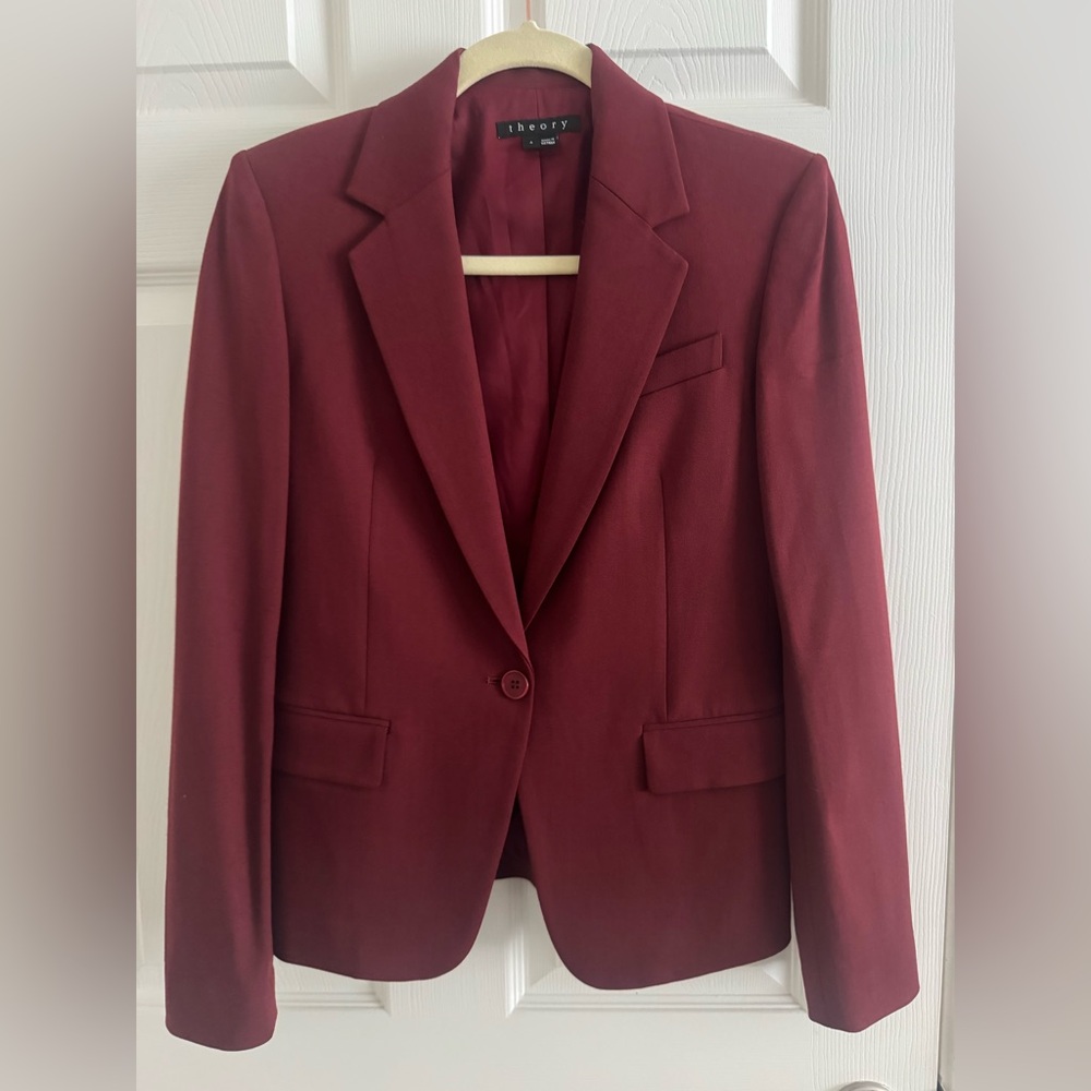 Elegant Burgundy Blazer